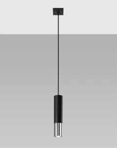 Lampa wisząca LOOPEZ 1 czarny/chrom