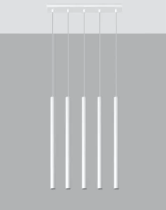 Lampa wisząca PASTELO 5 biała