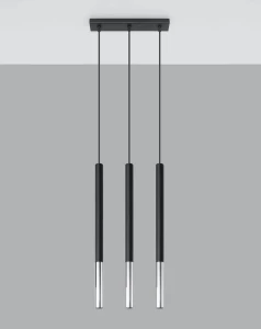 Lampa wisząca MOZAICA 3L czarny/chrom