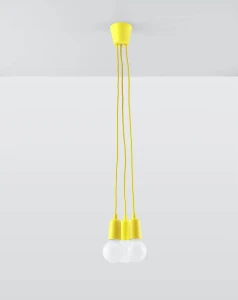 Lampa wisząca DIEGO 3 żółta