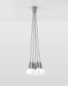 Lampa wisząca DIEGO 5 szara