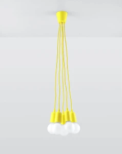 Lampa wisząca DIEGO 5 żółta