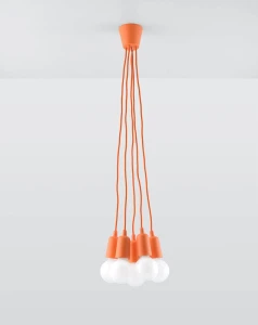 Lampa wisząca DIEGO 5 pomarańczowy