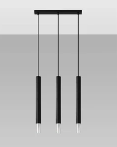Lampa wisząca WEZYR 3 czarna
