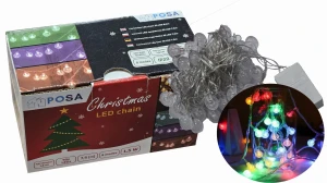 Łańcuch świąteczny 230V 50 LED 7,5M 8 trybów RGB