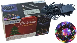 Lampki świąteczne choinkowe 230V 100 LED 10M RGB