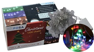 Łańcuch świąteczny 230V 30 LED 4,5M 8 trybów RGB
